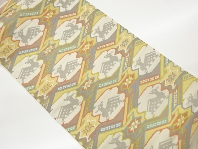 有栖川模様織出し全通袋帯